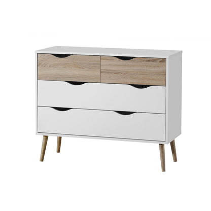 Woodsmith Mapleton 2+2 Chest of Drawers – Modern Bedroom Storage Unit with 4 Drawers