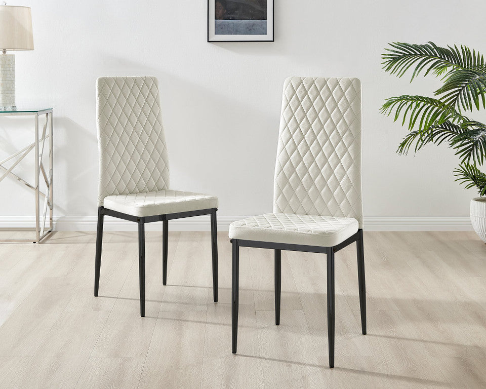 Kylo Brown Wood Effect Dining Table & 4 Velvet Milan Black Leg Chairs