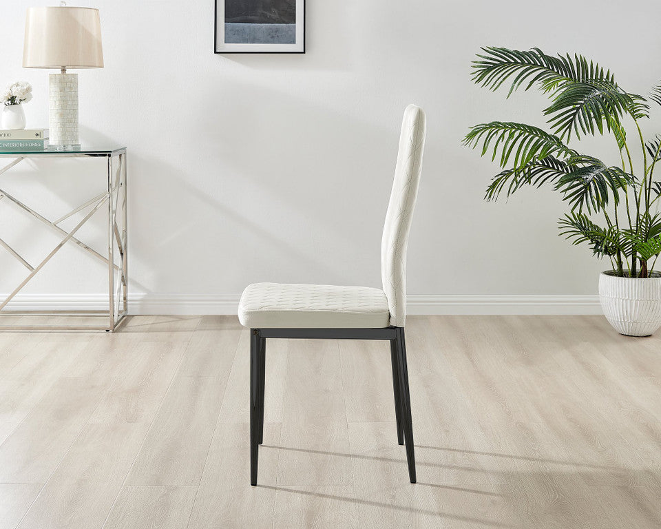 Kylo Brown Wood Effect Dining Table & 4 Velvet Milan Black Leg Chairs