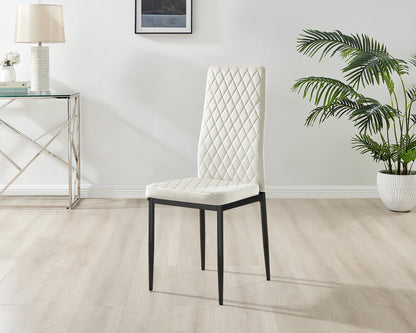 Giovani Round Grey 100cm Table and 4 Velvet Milan Black Leg Chairs