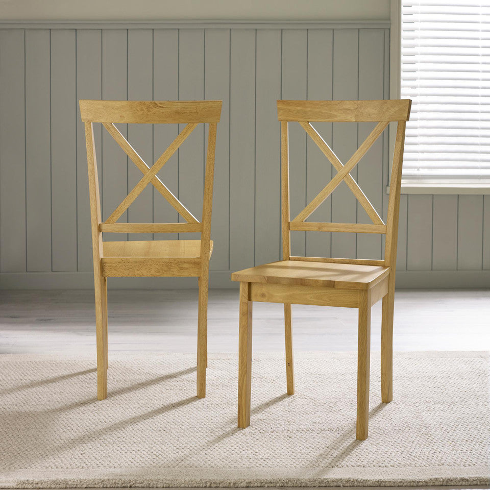 Lynton Small Oak Effect Solid Wood Dining Table & 4 Millford Chairs