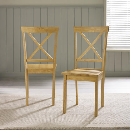 Bude Oak Effect Round Wooden Dining Table & 4 Millford Chairs