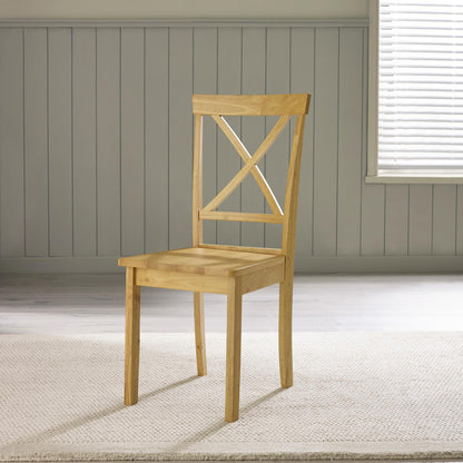 Bude Oak Effect Round Wooden Dining Table & 4 Millford Chairs