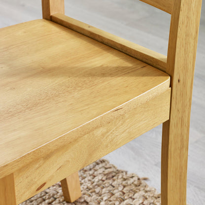 Lynton Small Oak Effect Solid Wood Dining Table & 4 Millford Chairs