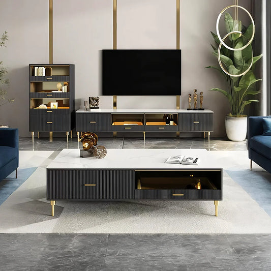 Neekor Living Room Table Set, Coffee Table/ TV Stand