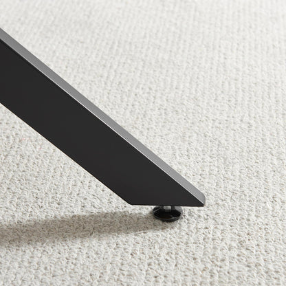 Novara Round Black Wood and Metal 6 Seater Dining Table