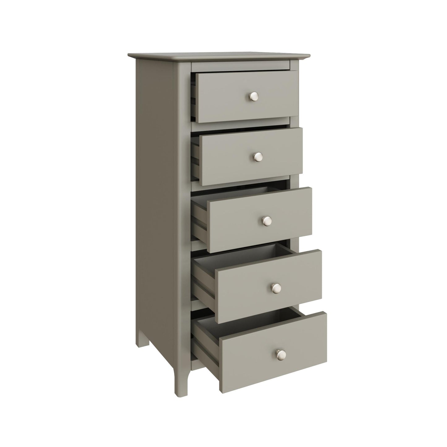 Palma 5 Drawer Chest of Drawers – Pale Grey Finish