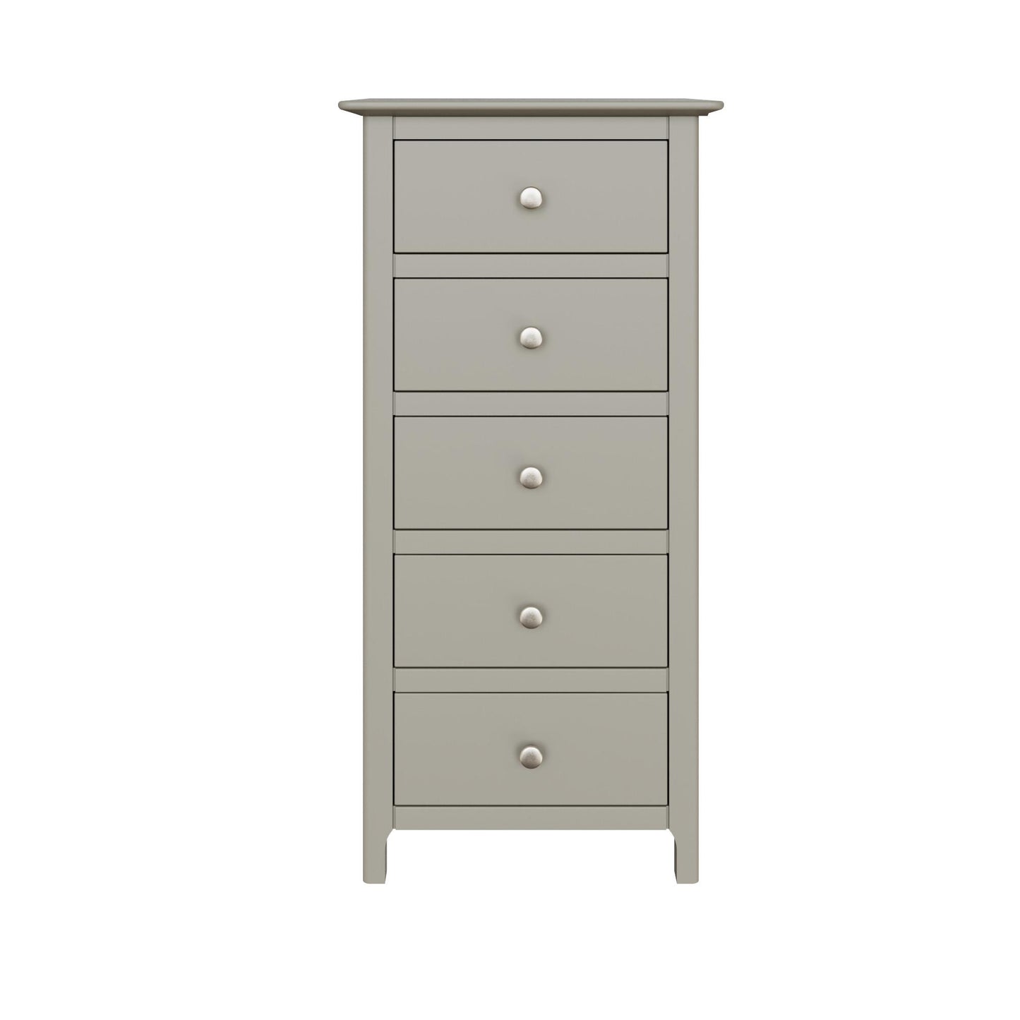 Palma 5 Drawer Chest of Drawers – Pale Grey Finish