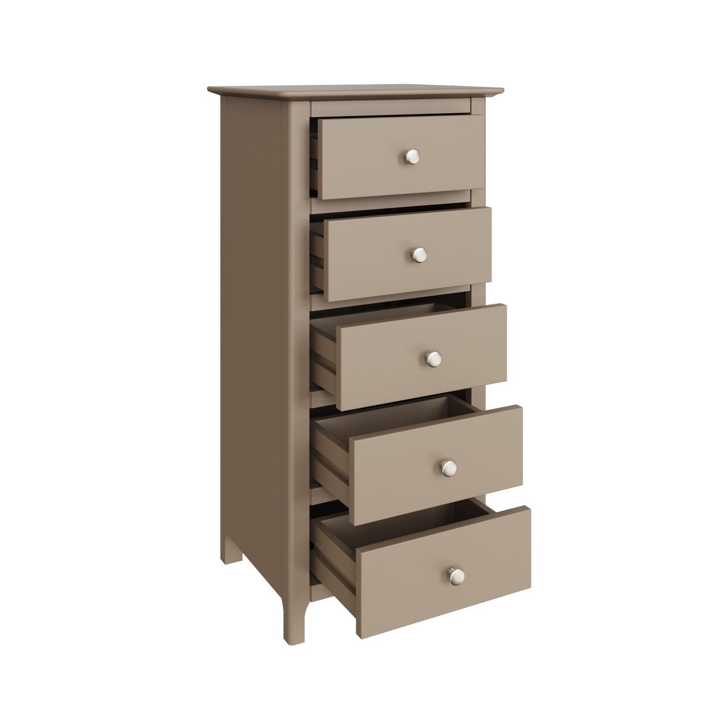 Palma 5 Drawer Chest of Drawers – Putty Finish