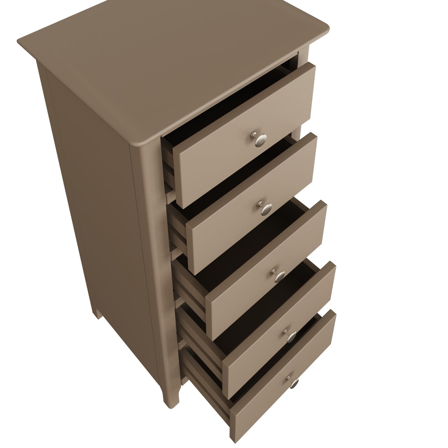 Palma 5 Drawer Chest of Drawers – Putty Finish