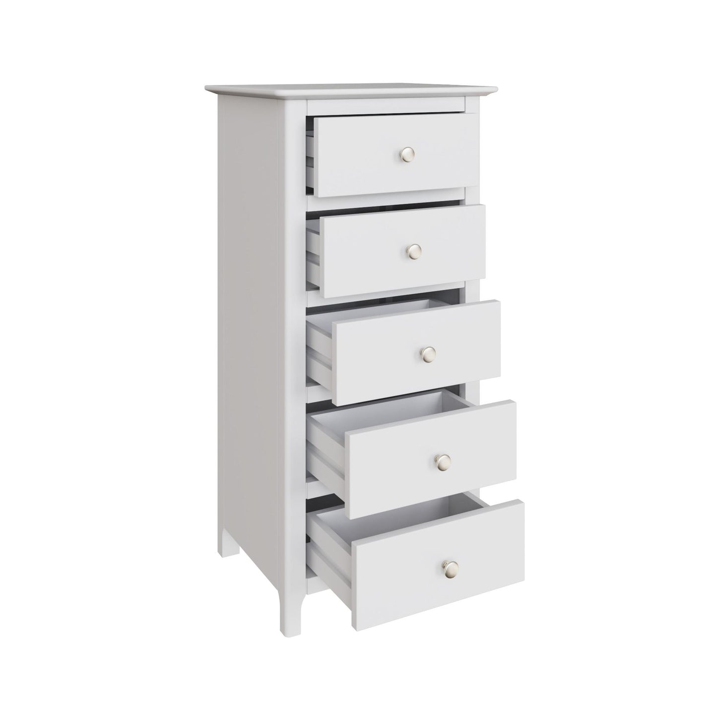 Palma 5 Drawer Chest of Drawers – Pure White Finish