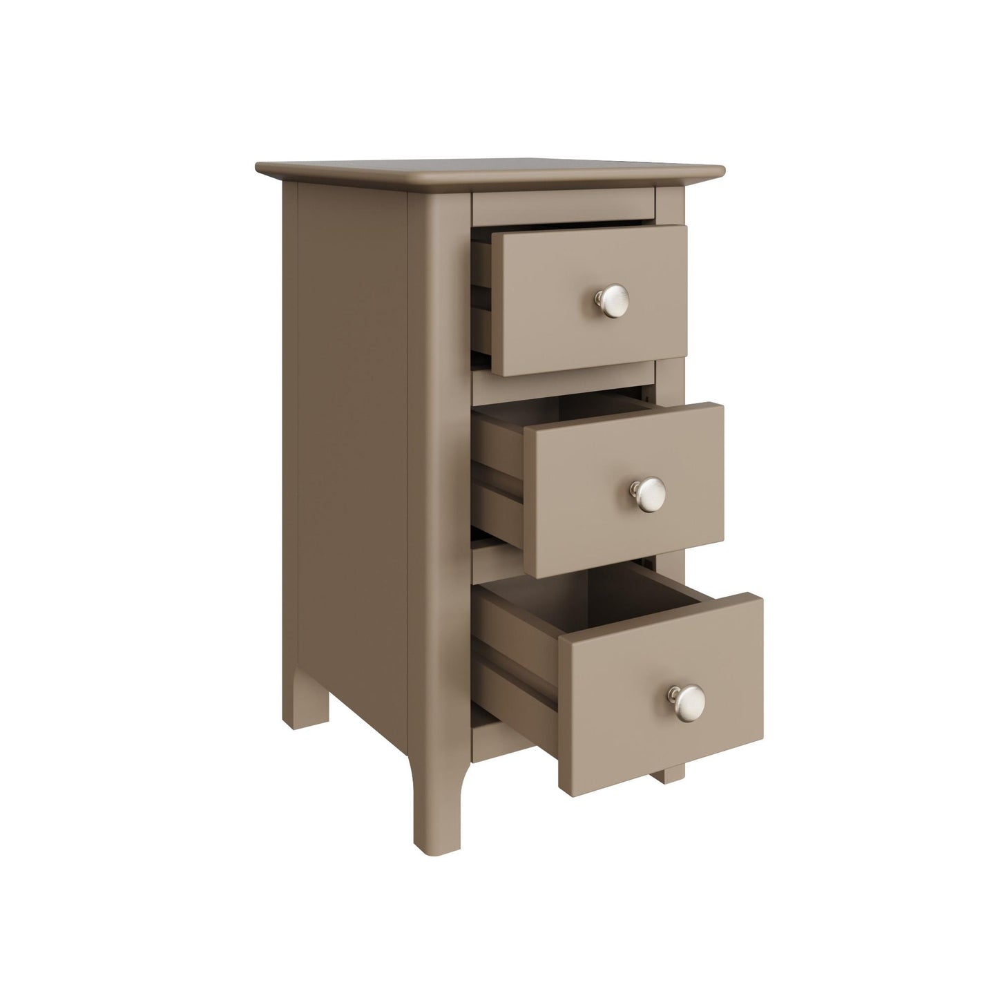 Palma 3 Drawer Bedside Cabinet – Stylish Putty Finish