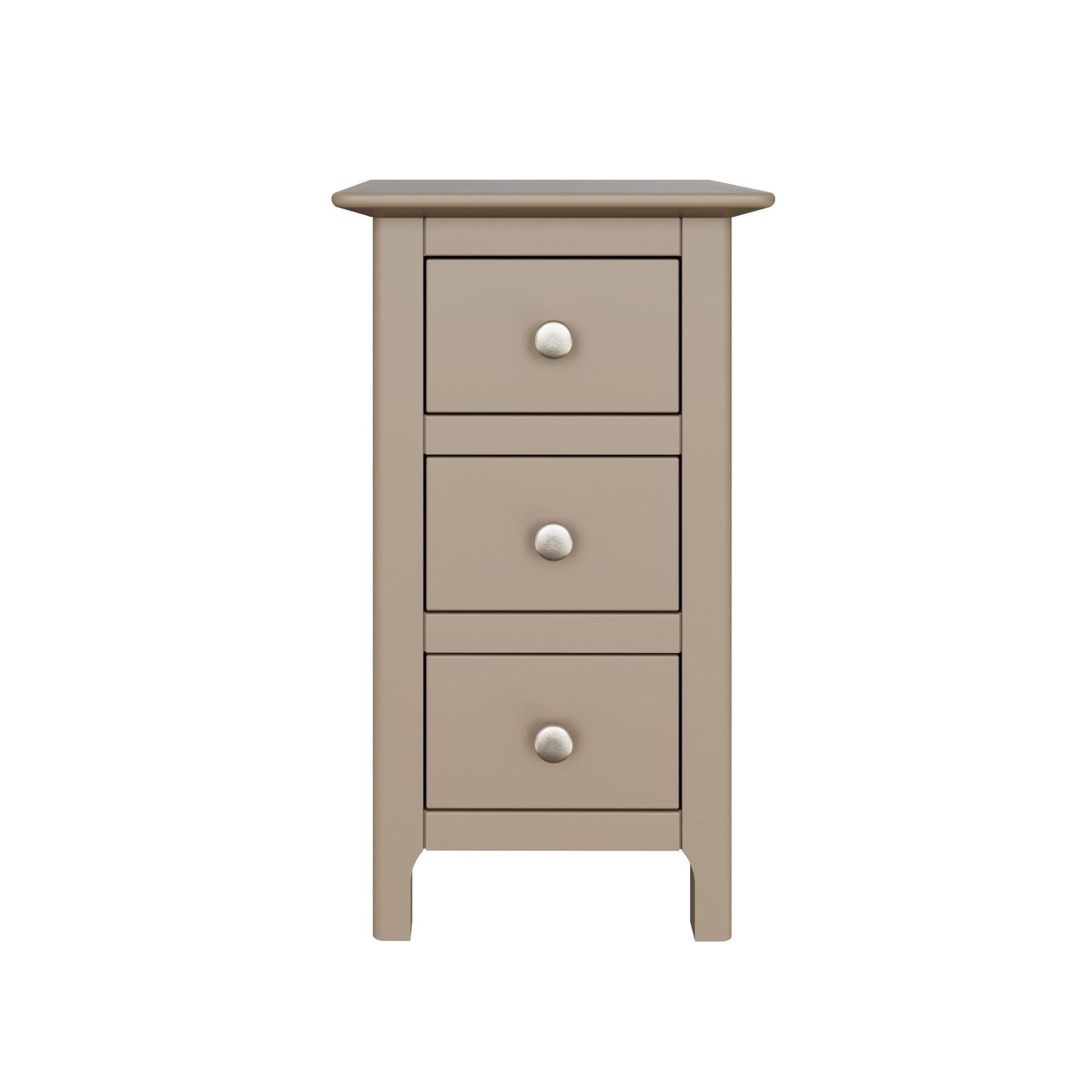 Palma 3 Drawer Bedside Cabinet – Stylish Putty Finish