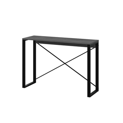 Archie Retro Grey Console Table 110cm with Black Legs