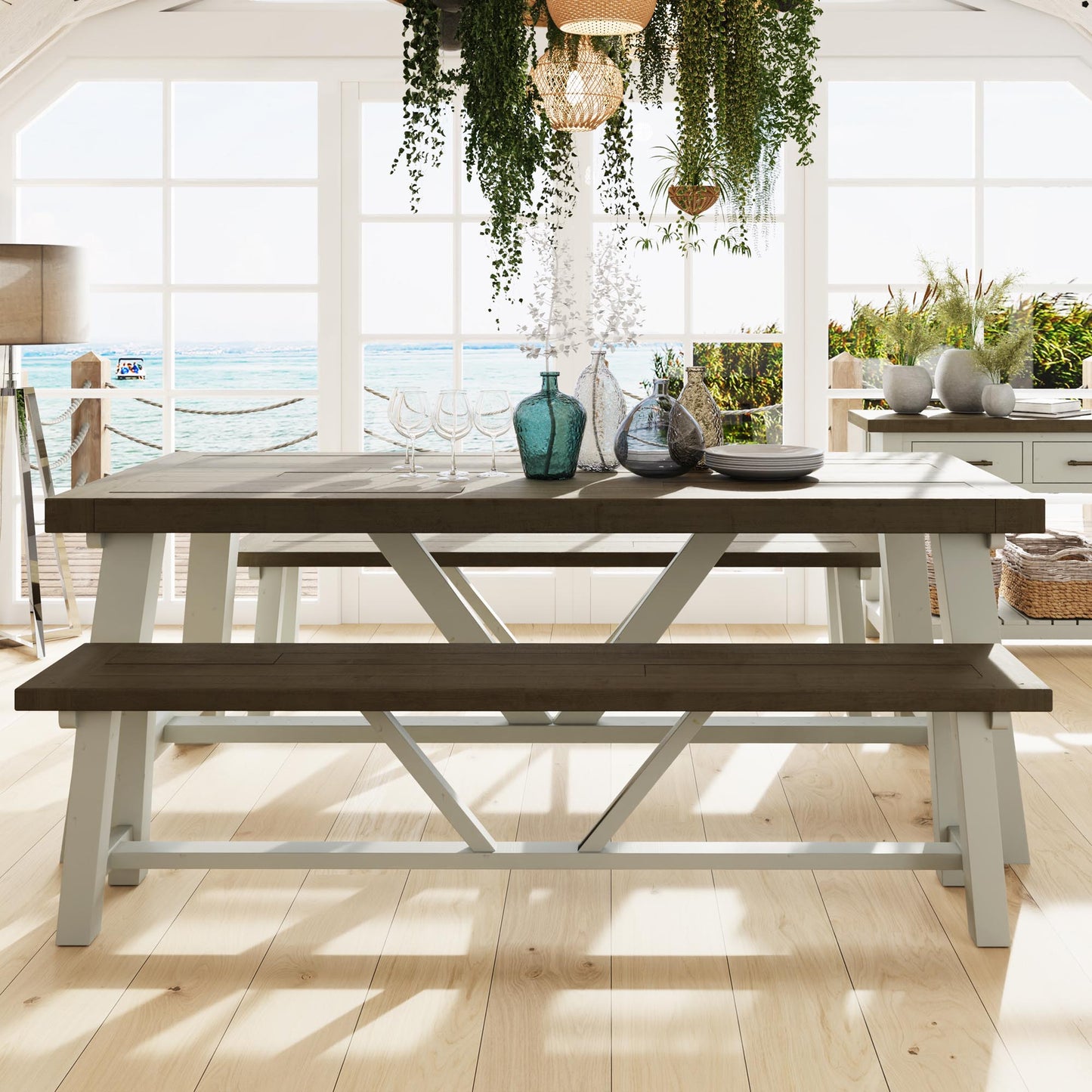 Purbeck Truffle 2m Dining Table – Reclaimed Pine