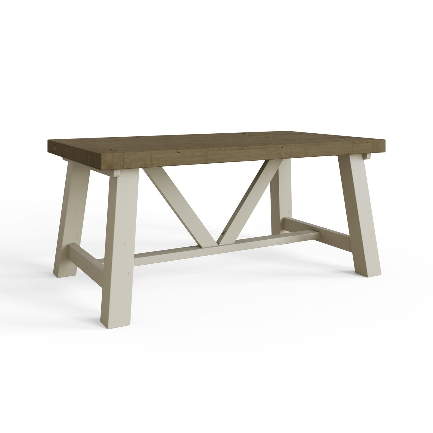 Purbeck Truffle 1.6m Dining Table – Reclaimed Pine