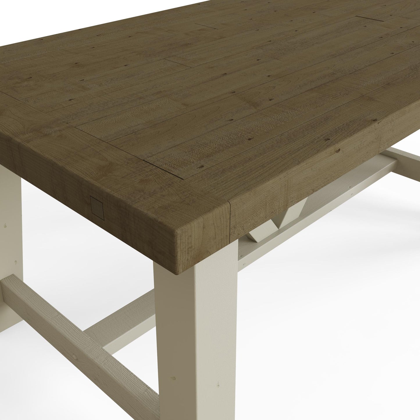 Purbeck Truffle 1.6m Dining Table – Reclaimed Pine