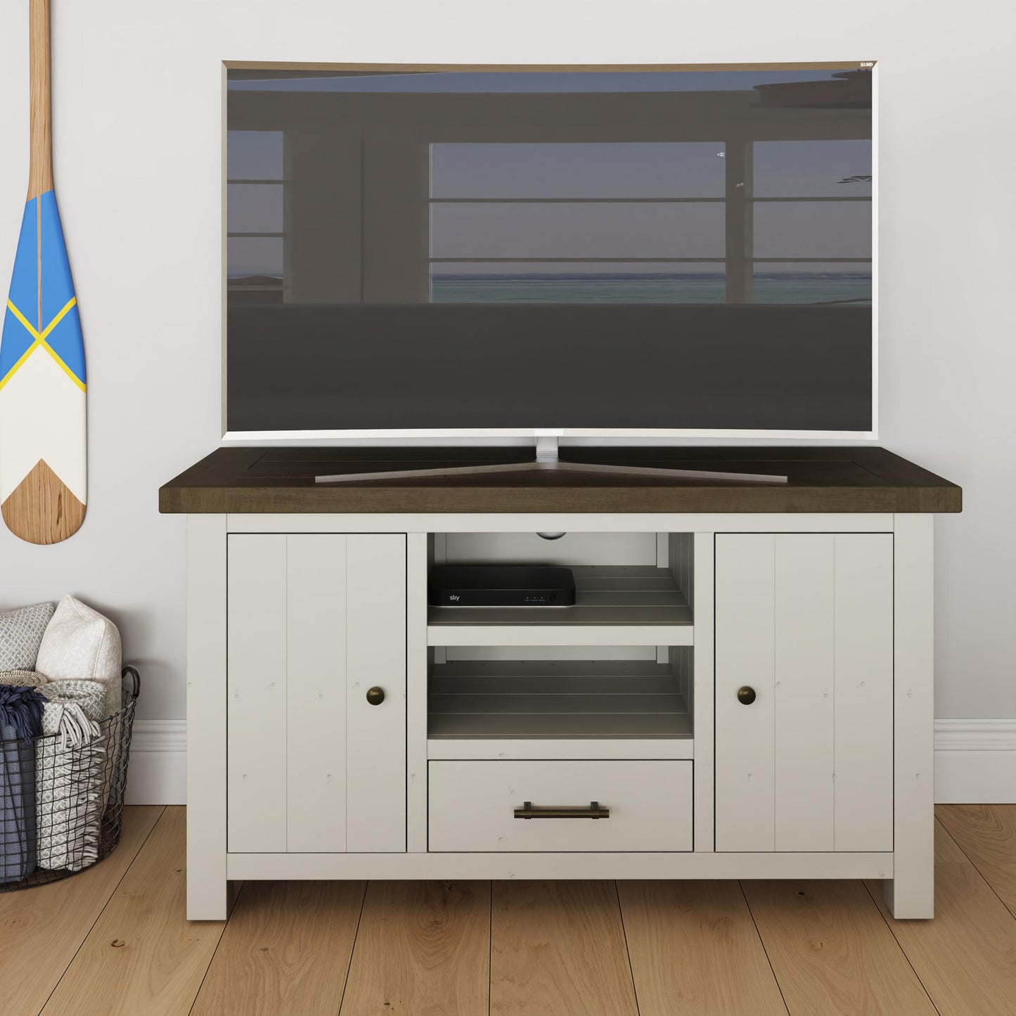 Purbeck Truffle 2 Door 1 Drawer TV Unit