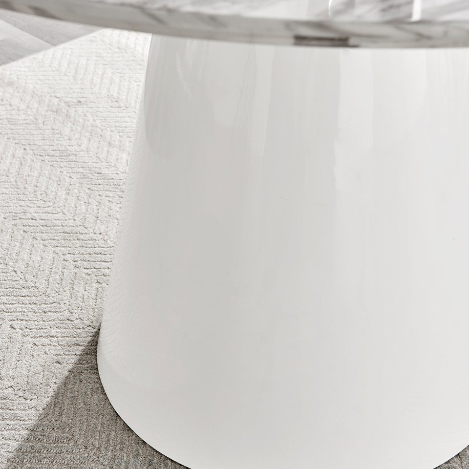 Palma Round Beige Stone Effect 4-6 Seater Dining Table