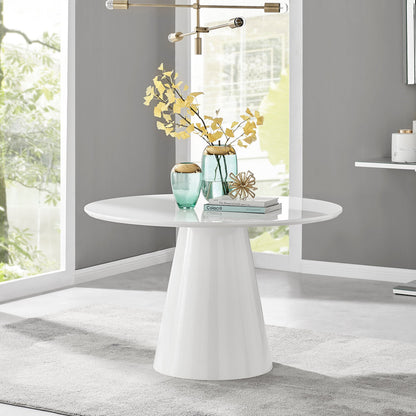 Palma Round Beige Stone Effect 4-6 Seater Dining Table