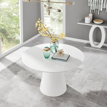 Palma Round Beige Stone Effect 4-6 Seater Dining Table