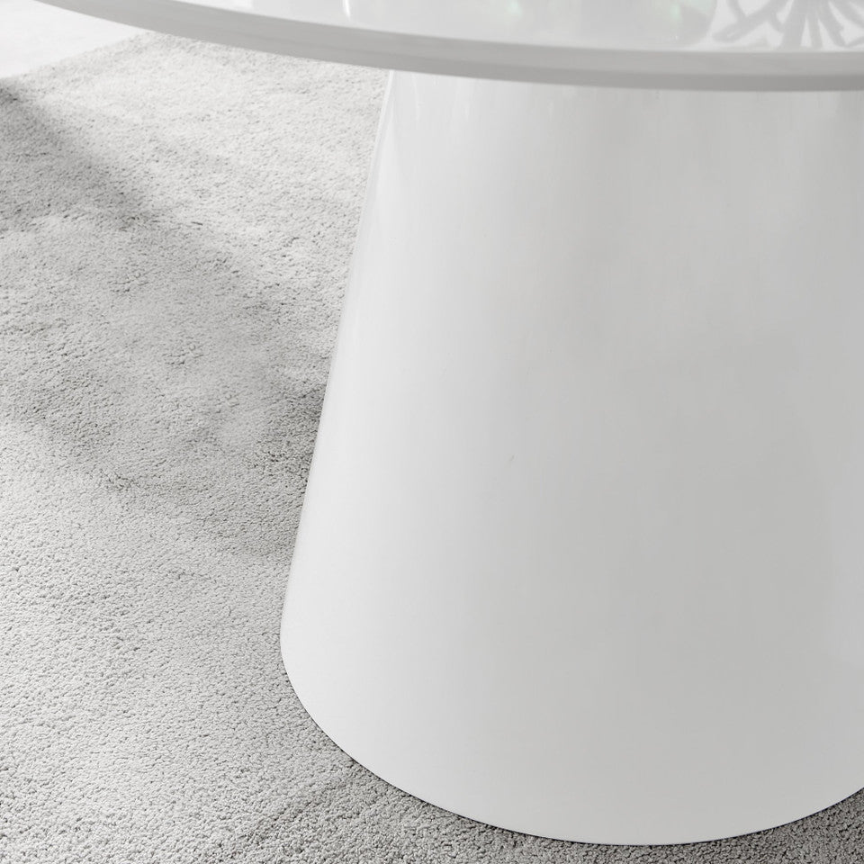 Palma Round Beige Stone Effect 4-6 Seater Dining Table