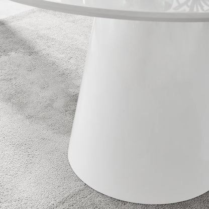 Palma Round Beige Stone Effect 4-6 Seater Dining Table
