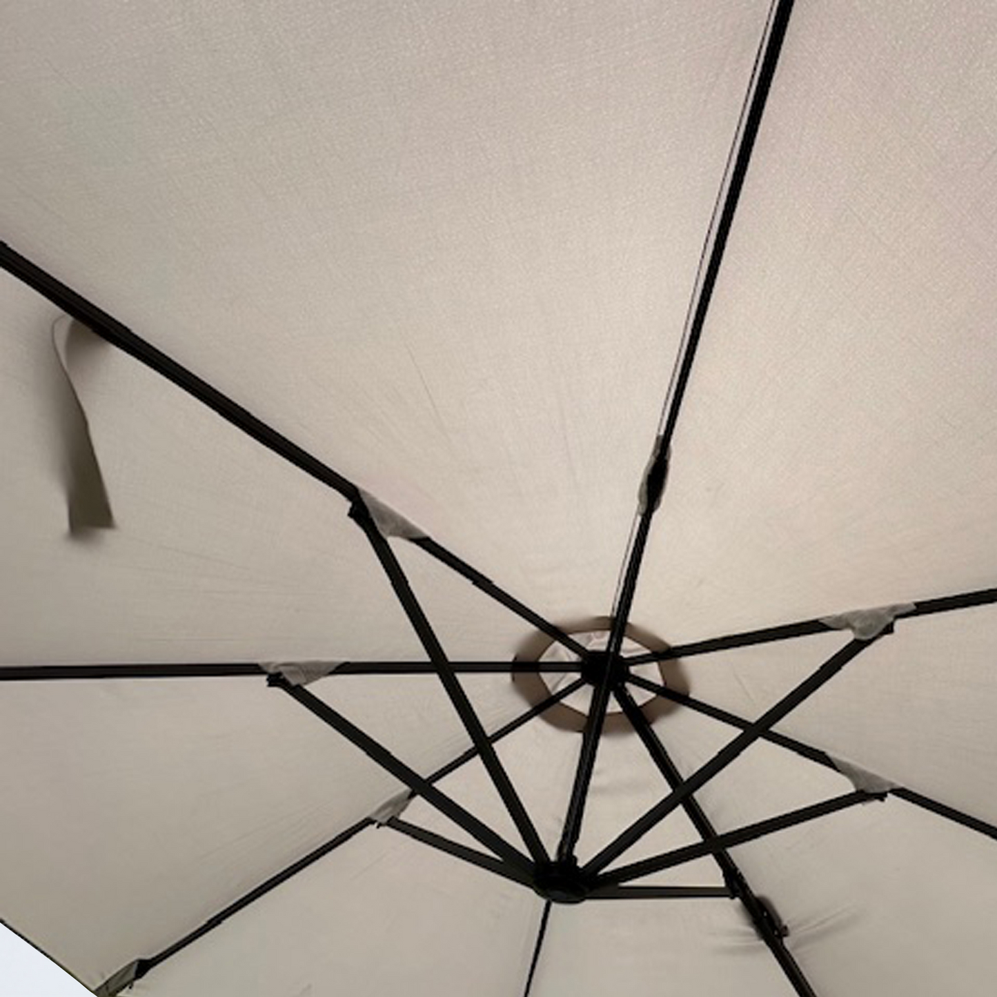 Cantilever Garden Parasol and Base 3.5m Diameter – Natural