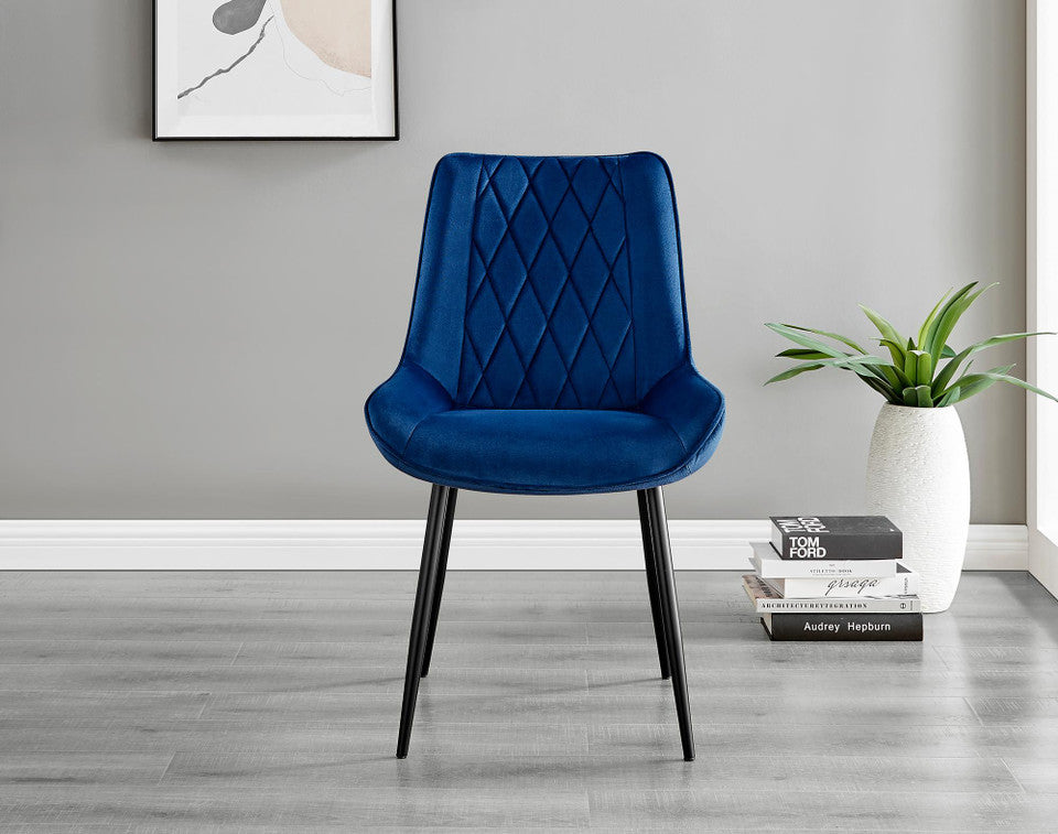 Santorini Brown Round Dining Table And 4 Pesaro Black Leg Chairs