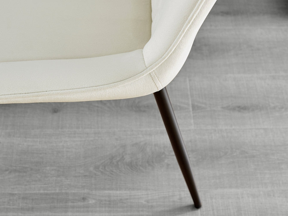 Giovani Round Grey 100cm Table and 4 Pesaro Black Leg Chairs