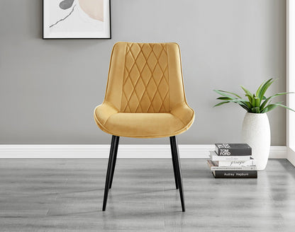 Santorini Brown Round Dining Table And 4 Pesaro Black Leg Chairs