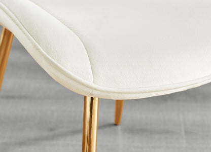 Andria Gold Leg Marble Effect Dining Table and 6 Pesaro Gold Leg Chairs