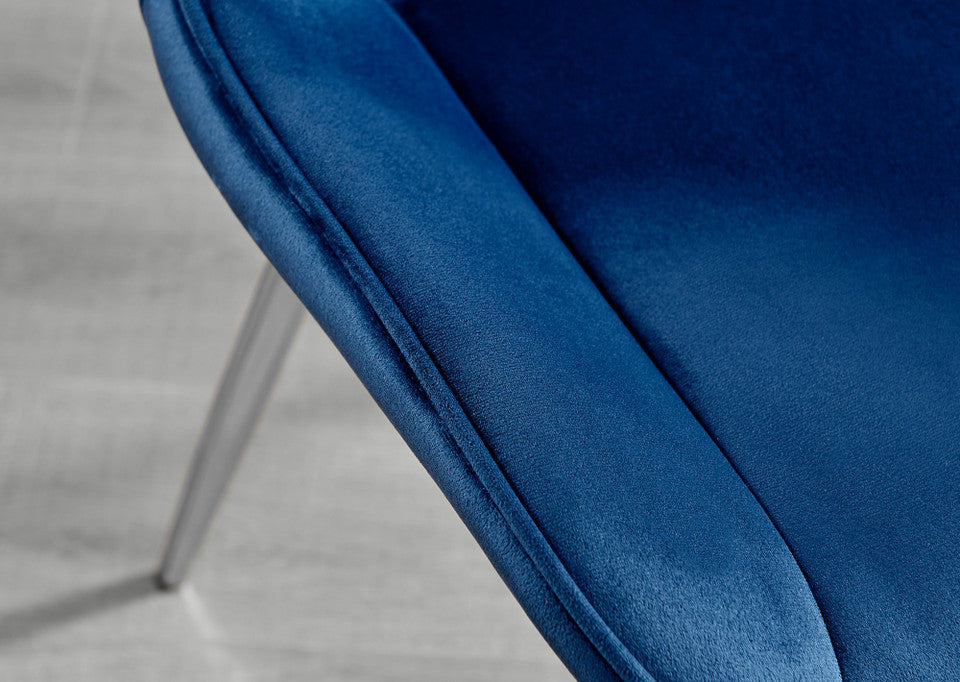 Giovani Round Grey Large 120cm Table and 6 Pesaro Silver Leg Chairs