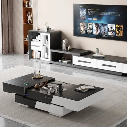 Italian Elevator Coffee Table – Extendable European Luxury with Storage | Nordic Designer Muebles de Sala