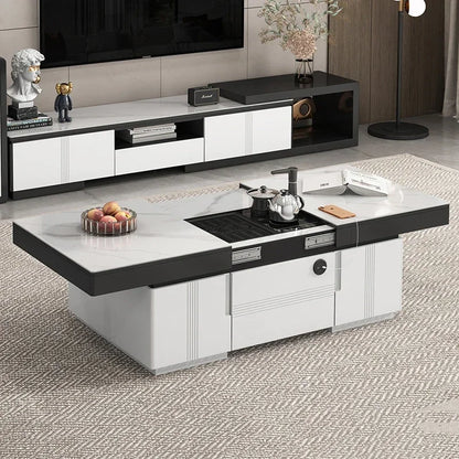 Italian Elevator Coffee Table – Extendable European Luxury with Storage | Nordic Designer Muebles de Sala