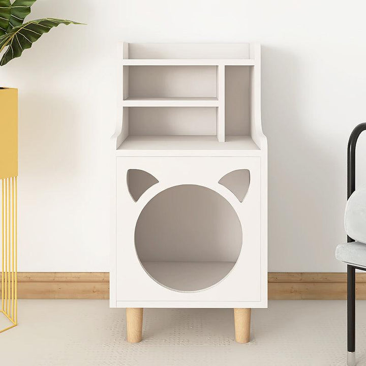Pura Side Table With Pet House, Wood