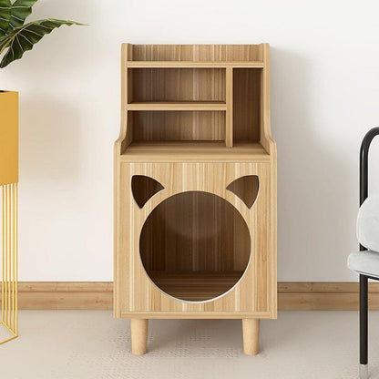 Pura Side Table With Pet House, Wood