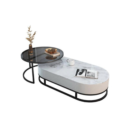 Hagy Nesting Coffee Table Set, Sintered Stone