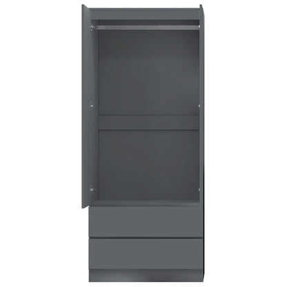 FWStyle Stora 2 Door 2 Drawer Wardrobe – Dark Grey Matt