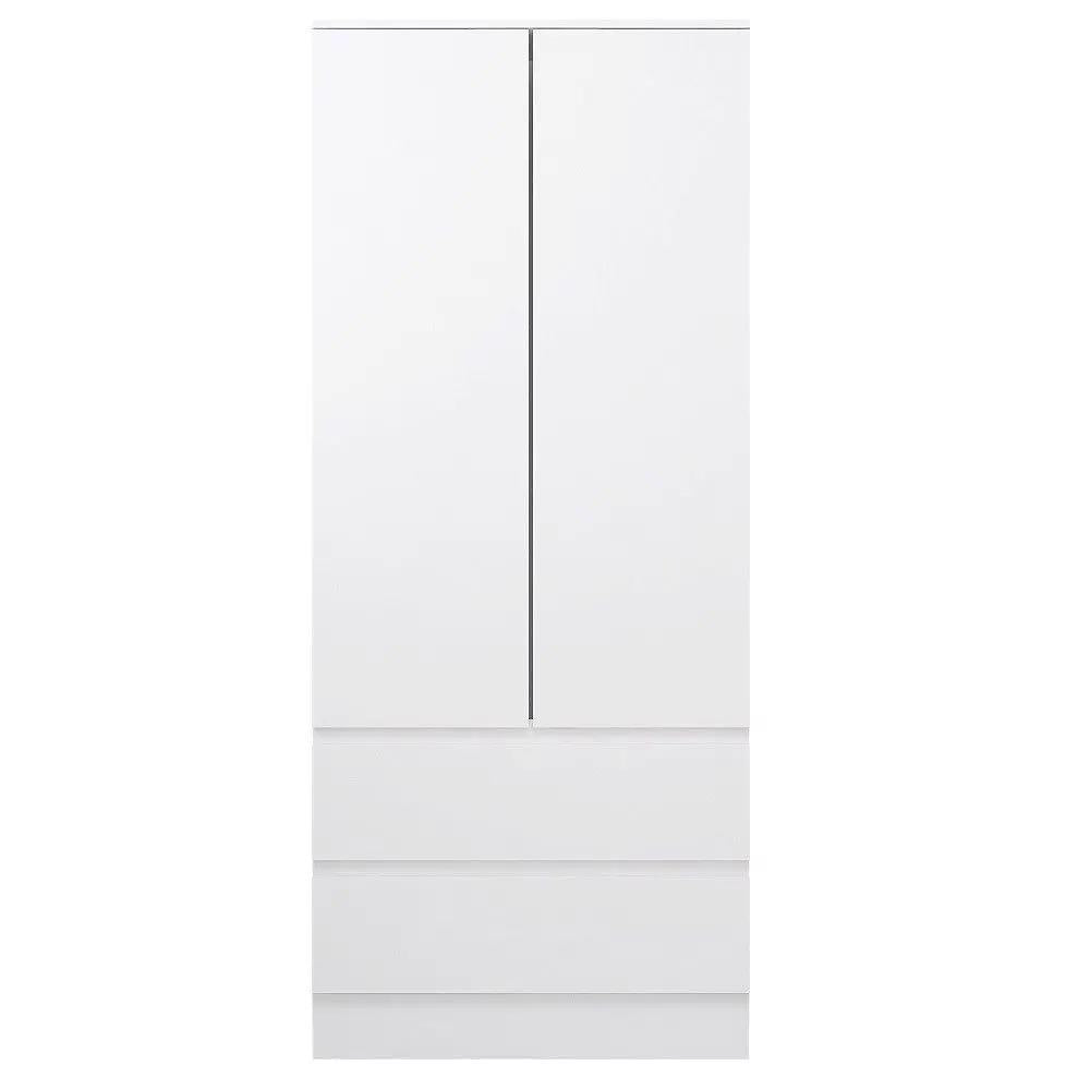 FWStyle Stora 2 Door 2 Drawer Wardrobe – White Matt