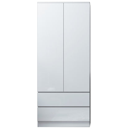 FWStyle Stora 2 Door 2 Drawer Wardrobe – White Gloss