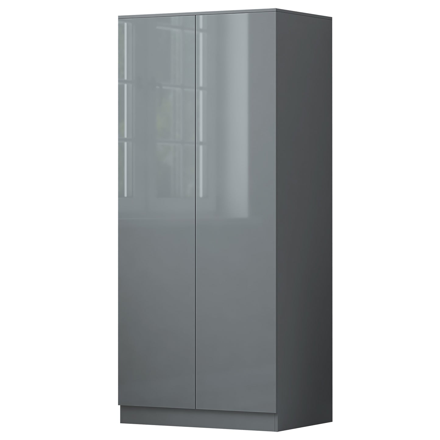 FWStyle Stora 2 Door Wardrobe – Grey Gloss