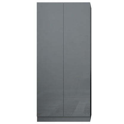 FWStyle Stora 2 Door Wardrobe – Grey Gloss