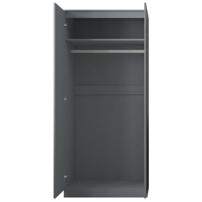 FWStyle Stora 2 Door Wardrobe – Grey Gloss
