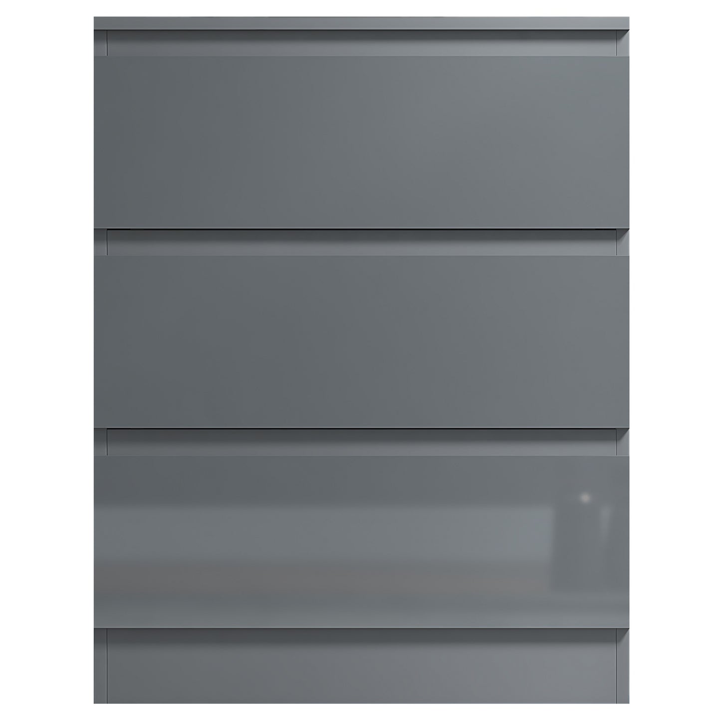Stora 3 Drawer Chest of Drawers Grey Gloss Front