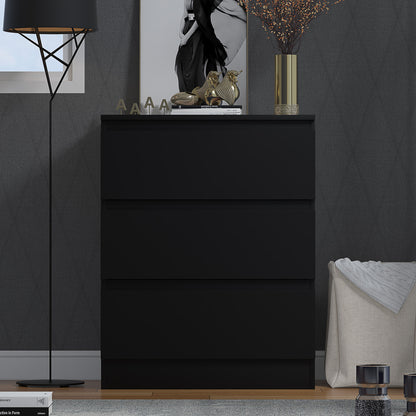 FWStyle Stora 3-Drawer Chest – Matt Black