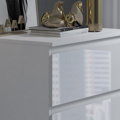 FWStyle Stora 3-Drawer Chest – White Gloss Front