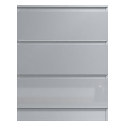 FWStyle Stora 3-Drawer Chest – White Gloss Front