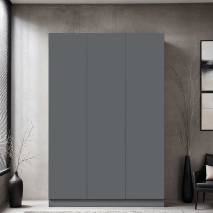 FWStyle Stora 3 Door Wardrobe – Matt Dark Grey