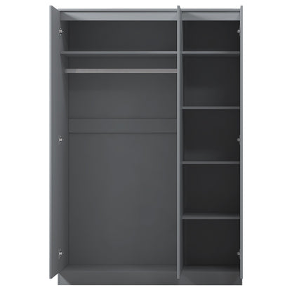 FWStyle Stora 3 Door Wardrobe – Matt Dark Grey